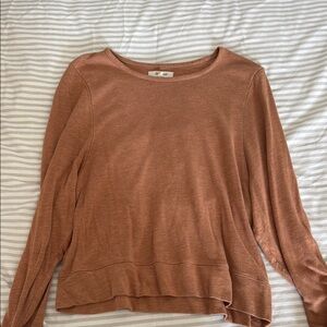 Madewell Warm Rusty Brown Knit Top